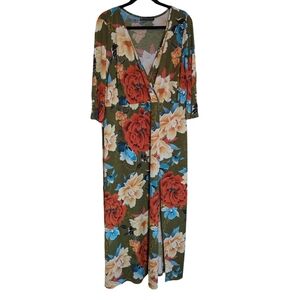 Fashion to figure floral Maxi dress